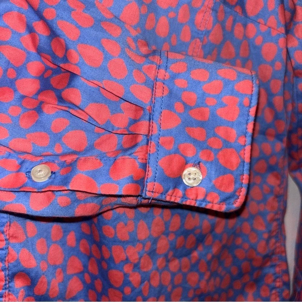 Gap The Shrunken Boyfriend" Printed Sateen Shirt Size S - Picture 4 of 9